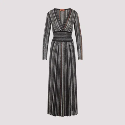 MISSONI BROWN VISCOSE LONG DRESS