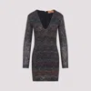 Missoni Fitted Mini Dress With Multicolored Zigzag In Brown