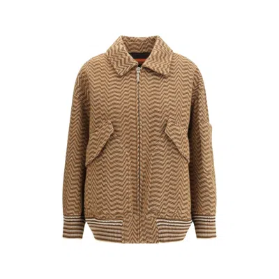 Missoni Down Jackets In Brown