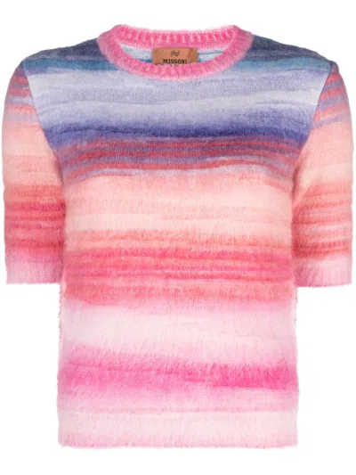 Missoni Brushed-effect Wool-blend Top In Multi