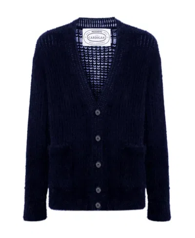 Missoni Brushed V-neck Cardigan In Black