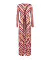 Missoni Long Cover Up Multicolor Red Stripes In Multicolor