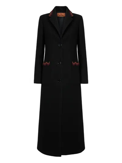 Missoni Button-closure Coat In Black