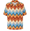 Missoni Viscose Bowling Shirt With Macro Zigzag And Breast Pocket In Multicolor