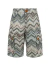 Missoni Button Zigzag Shorts In Multi