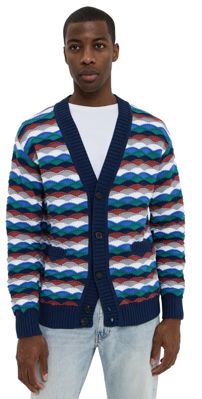 Missoni Buttoned Cardigan Blue And Green Tones