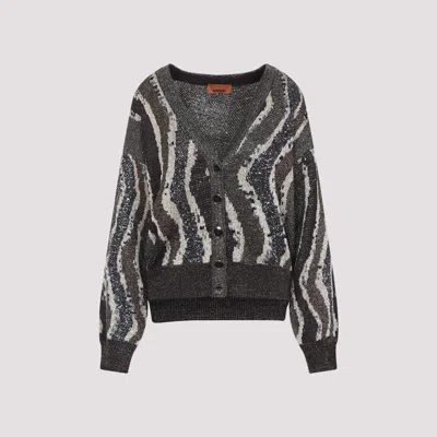 Missoni Buttoned Cardigan In Brown