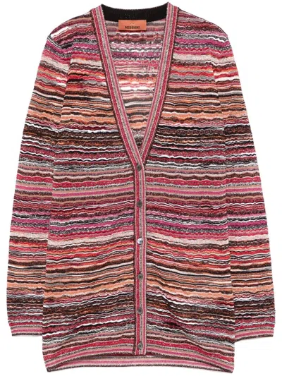 Missoni Buttoned Cardigan In Brown