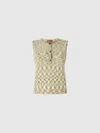 Missoni Buttoned Vest With Flame Pattern In Yellow