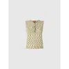 Missoni Buttoned Vest With Flame Pattern In Neutral