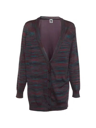 Pre-owned Missoni Button-fastening Knit Cardigan In Purple