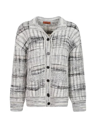 Missoni Button-up Cardigan In Gray