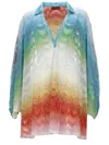 Missoni Short Caftan Cover-up In Shaded Lame Viscose Multicolor In Multi