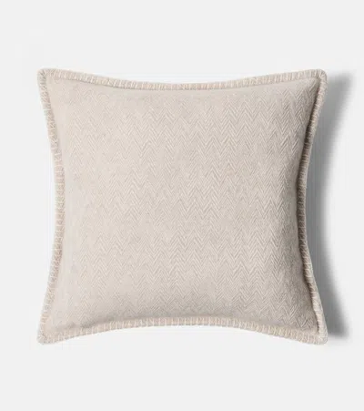 Missoni Camelia Zigzag Wool And Cashmere Cushion In Neutral