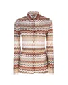 Missoni Shirt With Serrated Zigzag Pattern Lamé In S10bb