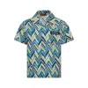 Missoni Zigzag-print Cotton Shirt In Light Blue