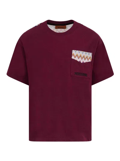 Missoni Kids' T-shirt With Print In Purple