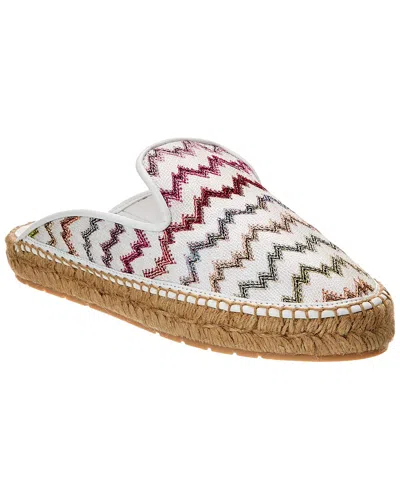 Missoni Zigzag-print Slip-on Espadrilles In White
