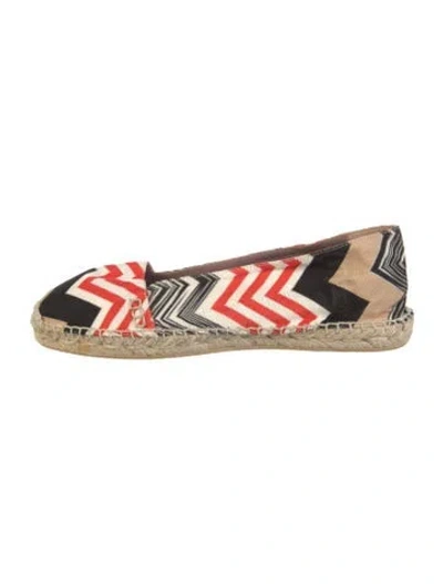 Pre-owned Missoni Canvas Printed Espadrilles In Red