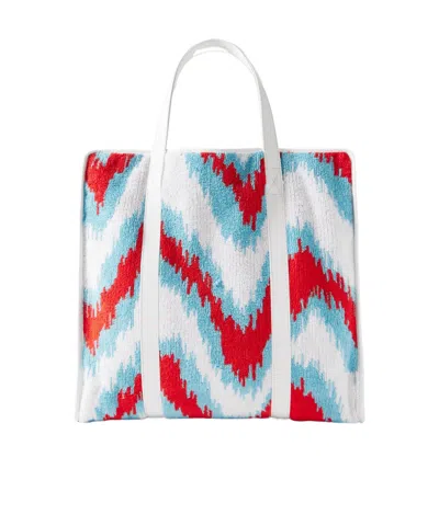 Missoni Canvas-trimmed Terry-jacquard Tote In White
