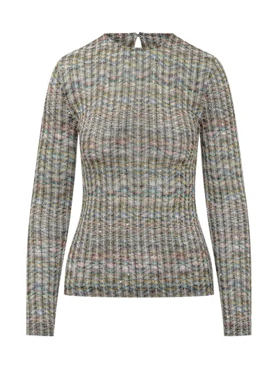 Missoni Caperdoni Crewneck Knit Sweater In Light Multicolor