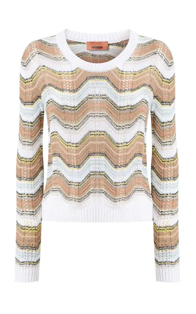 Missoni Caperdoni-knit Long Sleeve Top In Multi