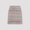Missoni Knitted Mini Skirt In Ib Wht Pink Rust