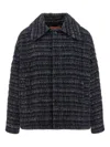 Missoni Textured Fabric Collared Long Sleeve Overshirt In Multi