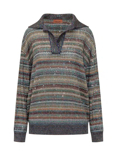 Missoni Caperdoni Polo Shirt In Gray