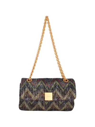 Missoni Caperdoni Sequin-embellished Shoulder Bag In Black
