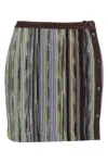 Missoni Striped Skirt With Button And Elastic Waistband