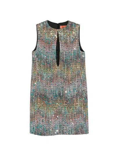 Missoni Sequin Dress Sleeveless Keyhole Neckline Knee Length In Multi
