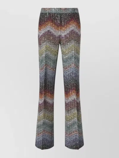 Missoni Caperdoni Wide Leg Sequin Trousers In Multi