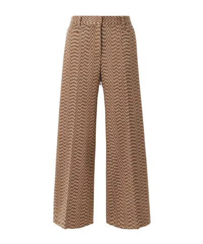 Missoni Caperdoni Wool-cotton Blend Casual Pants In Brown