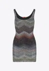 Missoni Zigzag Metallic Sequin Caperdoni Knit Minidress In Multi