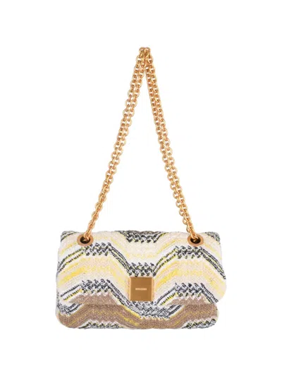 Missoni Caperdoni Zig-zag Sequin-embellished Clutch Bag In White
