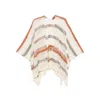 Missoni Striped Cape In Brown
