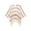 Missoni Striped Cape In Brown