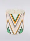 Missoni Chevron Print Glass Scented Candle Home In Multicoloured