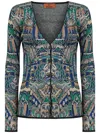 Missoni Abstract Fantasy Buttoned Cardigan With Contrasting Edge