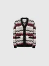 Missoni Cardigan Aus Wolle Und Baumwolle Mit Zickzackmuster In Multi
