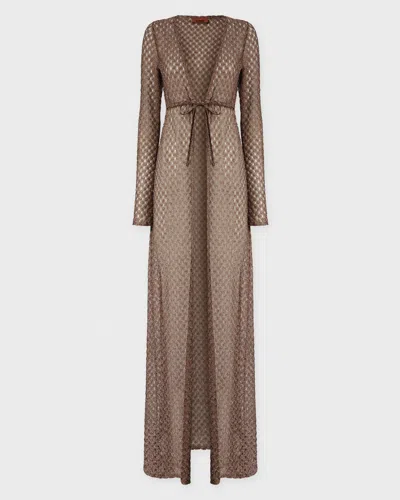 Missoni Cardigan Long Cover Up In Brown