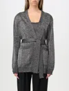 Missoni Glitter-effect Viscose Cardigan With Belt In Schwarz