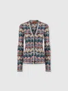 Missoni V-neck Cardigan In Embroidered Lace In Multi