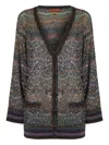 Missoni Chevron Patterned Button Cardigan In Multi