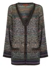 Missoni Chevron Patterned Button Cardigan In Multi