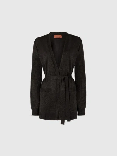 Missoni Belted Cardigan In Black