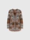 Missoni Multicolor Cardigan With V-neck Front And All-over Check Motif In Wool And Mohair Blend Woman In Multi
