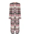Missoni Cardigan With Lamé Serrated Zigzag Pattern And V-neck In Multicolor