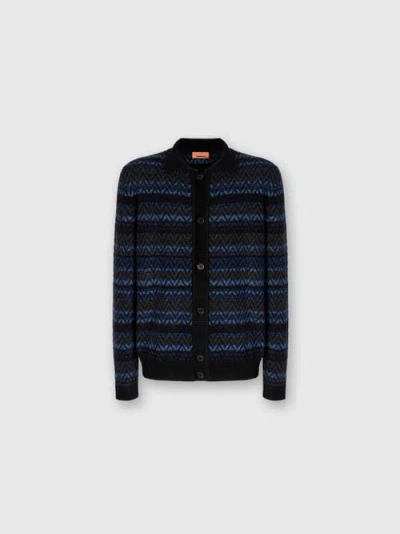 MISSONI MISSONI CARDIGAN WITH ZIGZAG AND STRIPE PATTERN